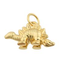 Mässing Smycken Hängen, Dinosaur, guldfärg pläterade, mode smycken & DIY, nickel, bly och kadmium gratis, 9x16x5mm, Säljs av PC