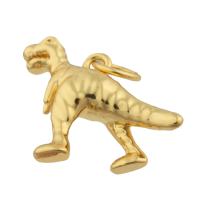 Brass Jewelry Pendants, Dinosaur, gold color plated, fashion jewelry & DIY, nickel, lead & cadmium free, 14x19x4mm, Sold By PC
