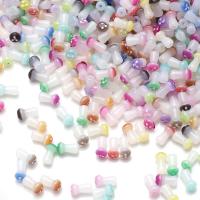 Perles en verre de mode, Des billes de verre, champignon, DIY, plus de couleurs à choisir, protéger l'environnement, sans nickel, plomb et cadmium, 4x8mm, Environ 98PC/sac, Vendu par sac