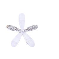 Zinc Alloy Hair Accessories DIY Findings with Resin Flower rack plating & with rhinestone 18-32mm Sold By PC