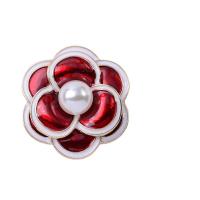 Jewelry Accessories Zinc Alloy with Plastic Pearl Flower plated DIY & enamel 38-47mm Sold By PC