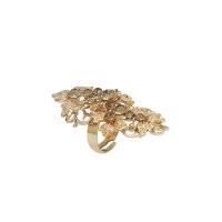 سبائك الزنك البنصر, لون الذهب مطلي, مجوهرات الموضة & للمرأة, ذهبي, 1.8cm, تباع بواسطة PC