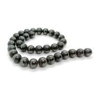 Nicht-magnetische Hämatit Perlen, rund, poliert, DIY & verschiedene Größen vorhanden, schwarz, verkauft per ca. 40 cm Strang