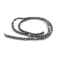 Nicht-magnetische Hämatit Perlen, poliert, DIY, schwarz, 3x6mm, verkauft per ca. 40 cm Strang