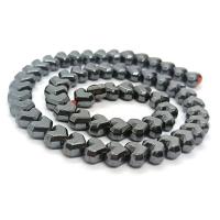 Nicht-magnetische Hämatit Perlen, Herz, poliert, DIY & 3D-Effekt, schwarz, 8mm, verkauft per ca. 40 cm Strang