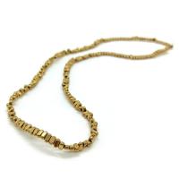 Perles hématites amagnétiques, Hématite, Plaqué d'or, DIY, doré, 2x4mm, Vendu par Environ 40 cm brin