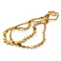 Nicht-magnetische Hämatit Perlen, Kreuz, vergoldet, DIY & verschiedene Größen vorhanden, goldfarben, verkauft per ca. 40 cm Strang