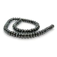 Nicht-magnetische Hämatit Perlen, Abakus,Rechenbrett, poliert, DIY & verschiedene Größen vorhanden & facettierte, schwarz, verkauft per ca. 40 cm Strang