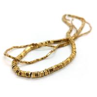 Nicht-magnetische Hämatit Perlen, Sechseck, vergoldet, DIY & verschiedene Größen vorhanden, goldfarben, verkauft per ca. 40 cm Strang