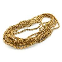 Nicht-magnetische Hämatit Perlen, vergoldet, DIY, goldfarben, 4x6mm, verkauft per ca. 40 cm Strang