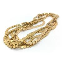 Nicht-magnetische Hämatit Perlen, Herz, vergoldet, DIY & verschiedene Größen vorhanden, goldfarben, verkauft per ca. 40 cm Strang