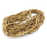 Nicht-magnetische Hämatit Perlen, Rechteck, vergoldet, DIY & verschiedene Größen vorhanden, goldfarben, verkauft per ca. 40 cm Strang