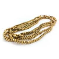 Nicht-magnetische Hämatit Perlen, vergoldet, DIY & verschiedene Größen vorhanden, goldfarben, verkauft per ca. 40 cm Strang