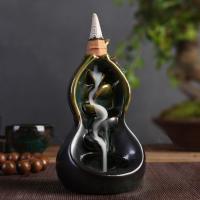 Backflow Incense Burner, Porcelain, half handmade, for home and office & durable, 75x130mm, Sold By PC