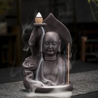 Backflow Incense Burner, Porcelain, handmade, for home and office & durable & multifunctional, 105x85x160mm, Sold By PC