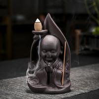 Backflow Incense Burner, Porcelain, handmade, for home and office & durable & multifunctional, 90x72x155mm, Sold By PC
