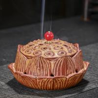 Porcelain Incense Burner, handmade, for home and office & durable, more colors for choice, 130x130x80mm, Sold By PC