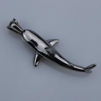 Titanium Steel Pendants, Dolphin, polished, DIY, nickel, lead & cadmium free, 41mm, Sold By PC