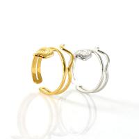Палец кольцо из нержавеющей стали, Нержавеющая сталь 304, Змея, ювелирные изделия моды & Женский, Много цветов для выбора, продается PC