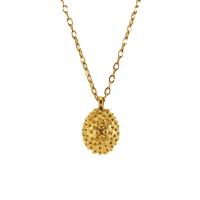 Titanstahl Halskette, Durianfrucht, 18K vergoldet, Modeschmuck & für Frau, goldfarben, 11x10mm, Länge:ca. 17.72 ZollInch, verkauft von PC