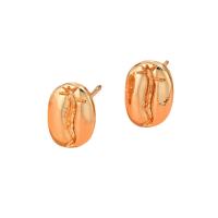 Tibetan Style Stud Earring, gold color plated, fashion jewelry & for woman, nickel, lead & cadmium free, 8x12mm, Sold By Pair