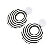 Zinc Alloy Drop Earrings with Acrylic Round silver color plated fashion jewelry & for woman mixed colors nickel lead & cadmium free Sold By Pair