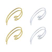 Brass Hook Earwire, plated, DIY, more colors for choice, nickel, lead & cadmium free, 13x23mm, 100PCs/Bag, Sold By Bag
