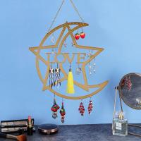 Multi Purpose Display, Iron, Moon and Star, durable & multifunctional, golden, 305x285x2mm, Sold By PC