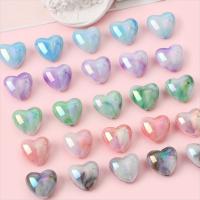 Akryl smycken pärlor, Hjärta, DIY, fler färger för val, 19x18mm, Hål:Ca 2mm, 4PC/Bag, Säljs av Bag