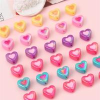 Acrylic Jewelry Beads, Heart, DIY, more colors for choice, 17x15mm, Hole:Approx 2mm, 4PCs/Bag, Sold By Bag