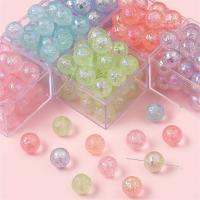 Perles acryliques transparentes, Acrylique, Rond, DIY, plus de couleurs à choisir, 16mm, Trou:Environ 2mm, 4PC/sac, Vendu par sac