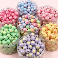 Belagte akryl perler, Runde, du kan DIY & forskellig størrelse for valg, flere farver til valg, 4pc'er/Bag, Solgt af Bag