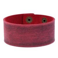 Cowhide Bracelet, with Iron, punk style & for man, more colors for choice, 30mm, Length:Approx 8.7 Inch, Sold By PC