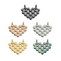Stainless Steel Heart Pendants, 304 Stainless Steel, Vacuum Ion Plating, DIY, more colors for choice, 18x19mm, Sold By PC