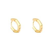 Brass Huggie Hoop Earring high quality plated fashion jewelry & for woman golden nickel lead & cadmium free Sold By Pair