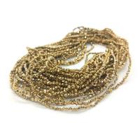 Perles hématites amagnétiques, Hématite, Plaqué d'or, DIY & normes différentes pour le choix, doré, Vendu par Environ 40 cm brin