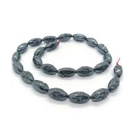 Nicht-magnetische Hämatit Perlen, poliert, DIY, schwarz, 8x16mm, verkauft per ca. 40 cm Strang
