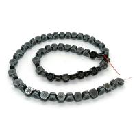 Nicht-magnetische Hämatit Perlen, Sechseck, poliert, DIY, schwarz, 6.50mm, verkauft per ca. 40 cm Strang