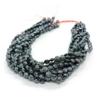 Nicht-magnetische Hämatit Perlen, Rose, poliert, DIY, schwarz, 8mm, verkauft per ca. 40 cm Strang