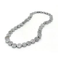 Non Magnetic Hematite Beads Flat Round plated DIY 10mm Sold Per Approx 40 cm Strand