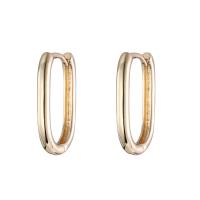 Brass Hoop Earring, gold color plated, fashion jewelry & for woman, nickel, lead & cadmium free, 13x20mm, Sold By Pair