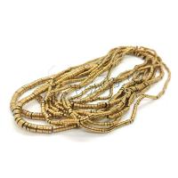 Nicht-magnetische Hämatit Perlen, flache Runde, vergoldet, DIY & verschiedene Größen vorhanden, goldfarben, verkauft per ca. 40 cm Strang