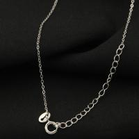 925 Sterling Silver Necklace Findings, DIY, nickel, lead & cadmium free, 1.1mm,2.4mm, Length:Approx 17.72 Inch, Sold By PC