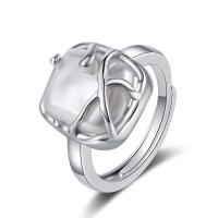 Brass δάχτυλο του δακτυλίου, Ορείχαλκος, με Shell Pearl, κοσμήματα μόδας & για τη γυναίκα, νικέλιο, μόλυβδο και κάδμιο ελεύθεροι, 12mm, Sold Με PC