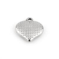 Stainless Steel Heart Pendants, 304 Stainless Steel, DIY, original color, 16x16mm, 10PCs/Bag, Sold By Bag