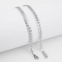 Stainless Steel Jewelry Necklace, 304 Stainless Steel, polished, DIY & Unisex, original color, 6x7mm, Length:Approx 19.69 Inch, Sold By PC