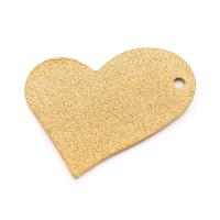 Stainless Steel Heart Pendants 304 Stainless Steel Vacuum Ion Plating DIY & frosted golden Sold By PC
