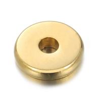 Stainless Steel Spacer Beads, 304 Stainless Steel, Flat Round, Vacuum Ion Plating, DIY, golden, 6x1mm, Sold By PC