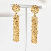 Tibetan Style Drop Earrings, gold color plated, fashion jewelry & for woman, nickel, lead & cadmium free, 16x78mm, Sold By PC