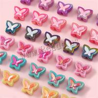 Plated Acrylic Beads, Butterfly, DIY, more colors for choice, 20x10x16mm, Hole:Approx 2.5mm, 4PCs/Bag, Sold By Bag